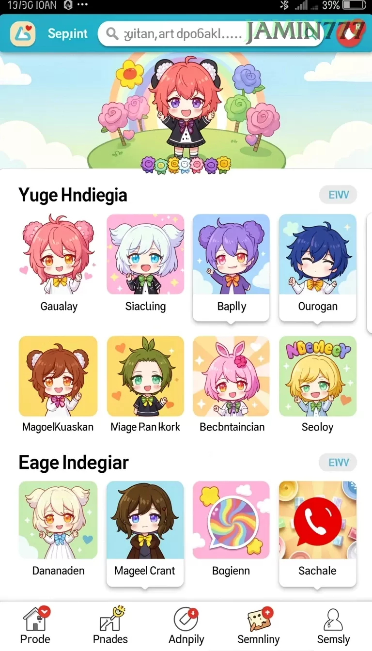 Galeri pratinjau visual jamin777 build APK resmi terbaru